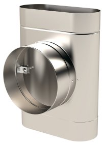 Stainless Steel  Oval Base Tee with Removable Round Branch